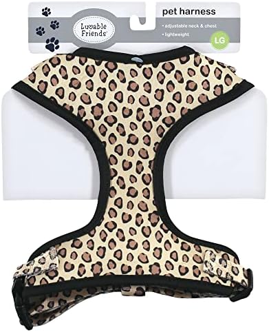 Luvable Friends Unisex Pet Harness, Leopard, Small