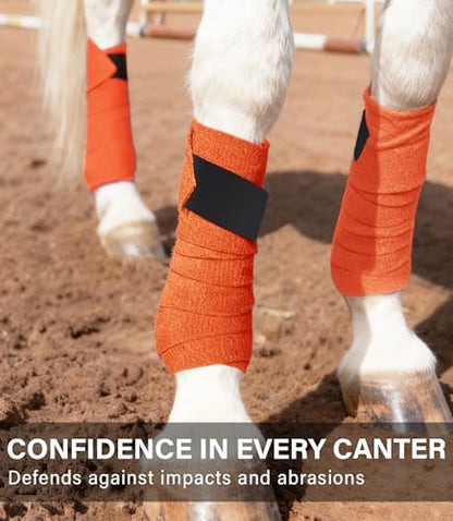 Polo Wraps for Horses Set of 4, Leg Wraps for Horses