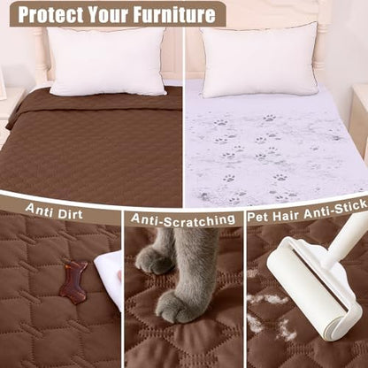 Smiry Waterproof Dog Bed Cover Blanket, Reversible Pet Blanket