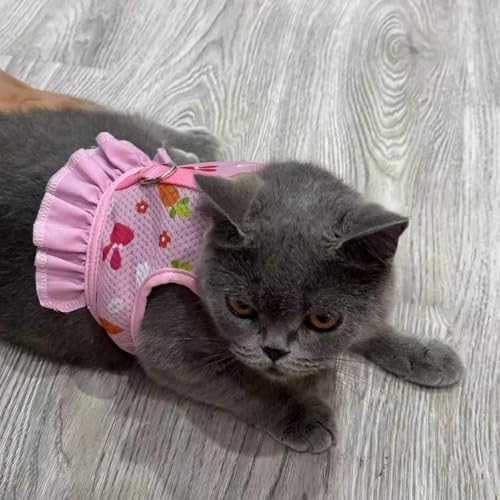 Guinea Pig Harness and Leash, Bunny Rabbit Harnesses Ferret Clothes, Pink L