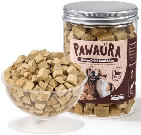 Freeze Dried Duck Liver Treats for Dogs & Cats,3.53oz