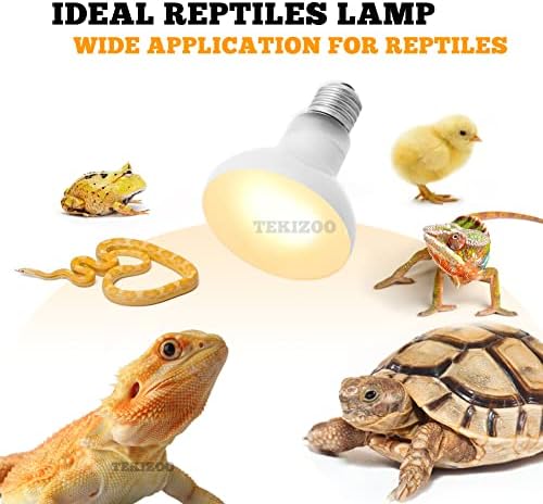 Heat Lamp Bulbs Reptile Basking Light Spot Daylight for Bearded Dragon,Lizard,Tortoise,Amphibian 75W(2 Pack)