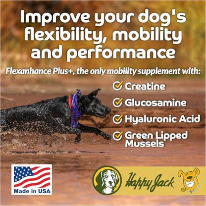HAPPY JACK Flexenhance Dog Hip & Joint Supplement, 80 Chewable Tabs