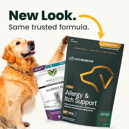 VetriScience Allergy & Itch Support Chews for Dogs, Duck, 75 Count