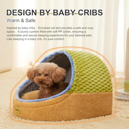 Cute Cat Beds for Indoor Cats, Cat Cave Bed for Kittens, Hideaway Cat House