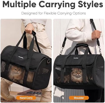 FUKUMARU Cat Carrier Soft, Ultra Lightweight Airline Approved Dog Carrier