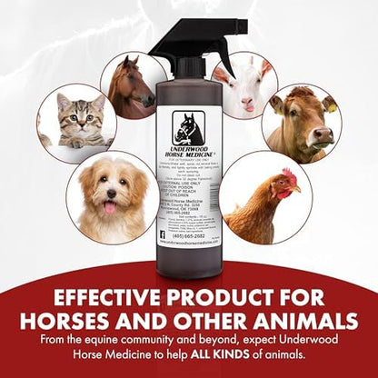 Horse Wound Spray Refill Bottle with Trigger, 16 oz, No-Sting Wound Care