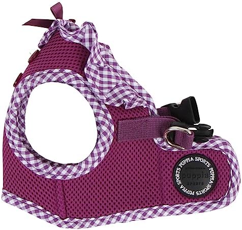 Puppia Vivien Vest Dog Harness Step-in All Season Mesh Cute No Pull No Choke Walking Training for Small Dog, Purple, Large