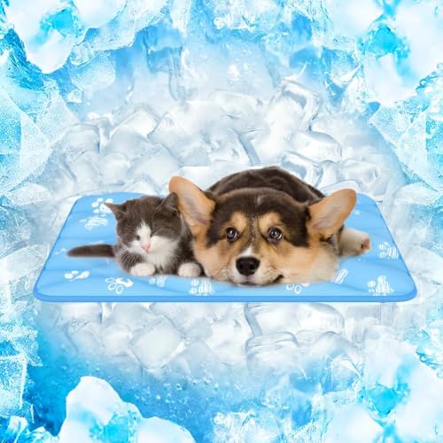 Rywell 24x18in Dog Cooling Mat with One-Way Moisture & Arc-Chill 3.0
