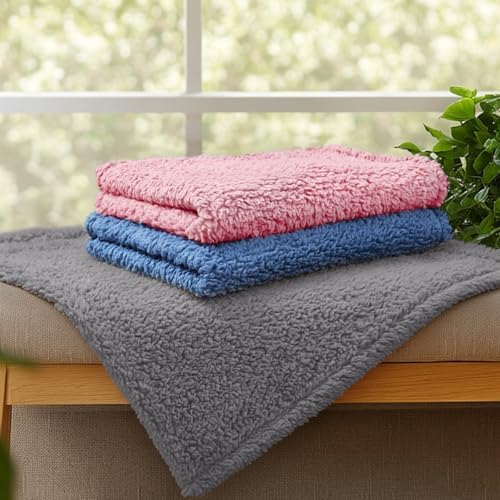 Luciphia 3 Pack Soft Sherpa Fleece Blankets for Dogs Cats Puppies,23"x16"