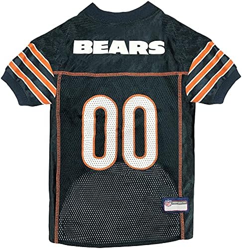 Pets First NFL Chicago Bears Dog Jersey, Size Medium, Football Shirt Costume for Pet, Dog Sports T-Shirt, NFL Team Clothing for Cats, Licensed Pet Apparel Available in 7 Sizes and 32 Teams