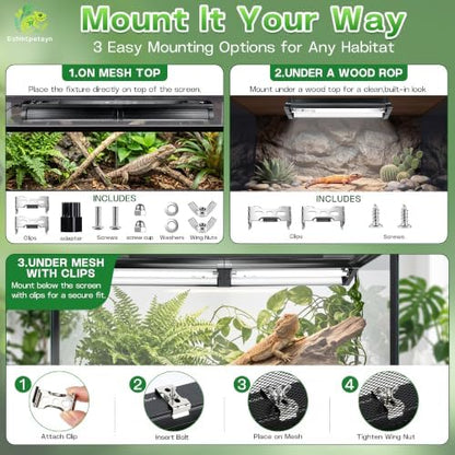 UVB Light for Reptiles 12in 8W T5 HO 10.0 UVB Kit w/Bulb Dragon Tank