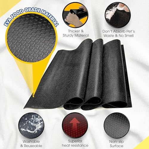 Extra Thick 24"x60" Reptile Substrate Mat, 4PCS Rug Gripper (without Tank)