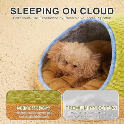 Cute Cat Beds for Indoor Cats, Cat Cave Bed for Kittens, Hideaway Cat House