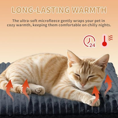Self-Warming Cat Bed Pad, 4-Pack 22 * 16 inch Self-Heating Cat Bed Mat Thermal Blanket for Indoor Cats & Dogs