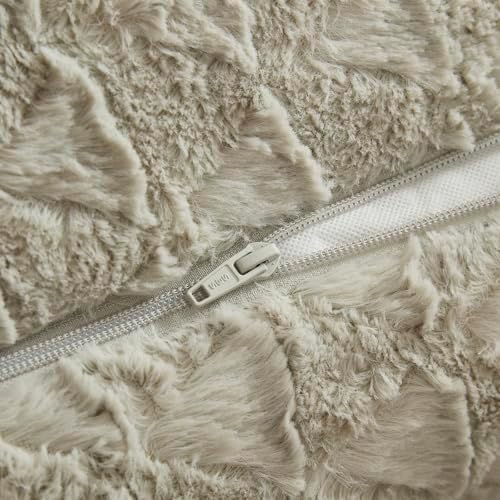 Modern Threads Ultra Soft Plush Pet Bed for Medium Dogs with Elegant Texture and Stylish Design, Removable Washable Cover, Grey, (28" L x 21" W x 9" Th)