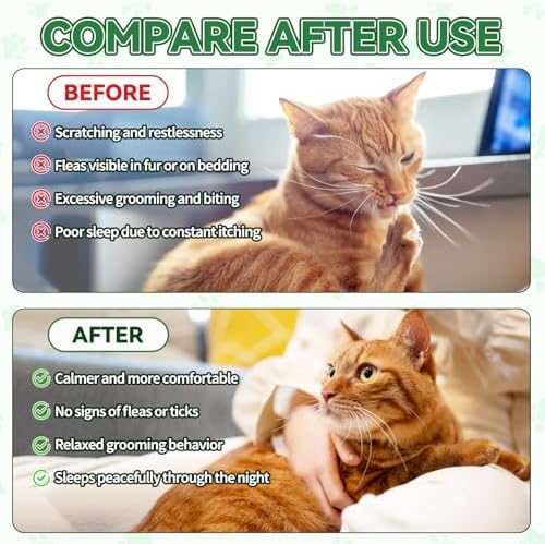 Flea and Tick Prevention for Cats –Cudory Fleas Drops with Multivitamin