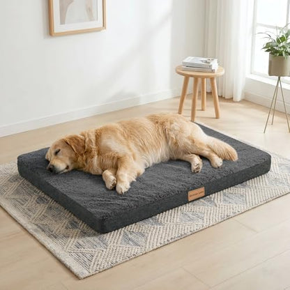Patas Lague Orthopedic Large Dog Bed Pet Sofa Mat 56''X40'' Dark Grey