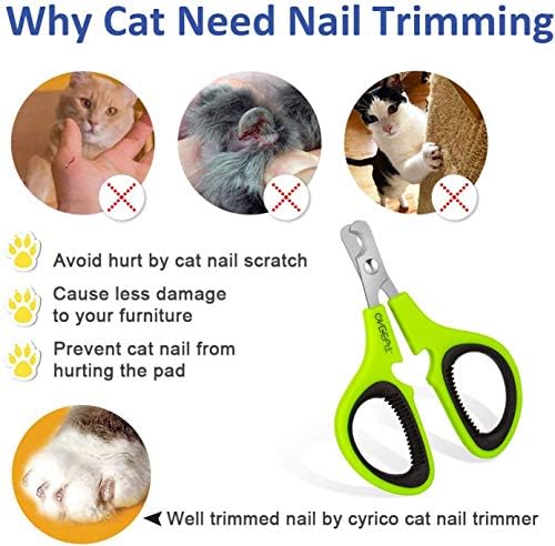 Pet Nail Clippers, Cat & Kitten Claw Nail Clipper Safe Sharp Trimmer