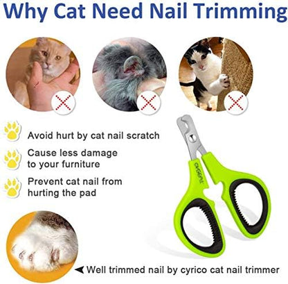 Pet Nail Clippers, Cat & Kitten Claw Nail Clipper Safe Sharp Trimmer