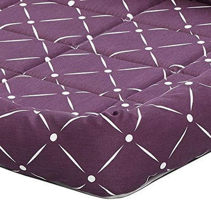 MidWest Homes for Pets 40236-PLD Quiet Time Couture Ashton Bolster Pet Bed, Large Dog/36, Plum
