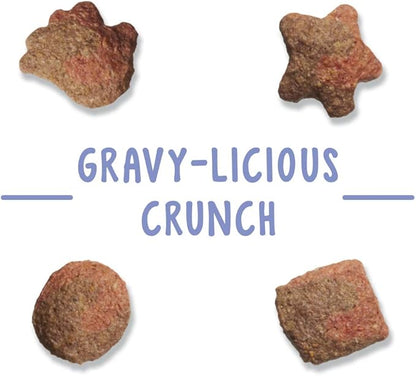 Friskies Party Mix, Gravy-Licious Crunch, Chicken and Gravy Flavored Treats for Cats, Resealable Pouch, 2.1 Ounce Each (Pack of 2)