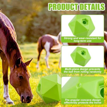 Seenelling 1 Pack Horse Treat Ball, 9" Feeder Toy for Horses, Green