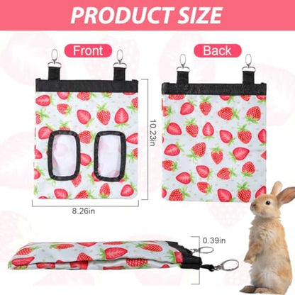 DZWLKJ Rabbit Hay Feeder, 600D Polyester, Hay Feede, Watermelon, Rabbit, Guinea Pig, Chinchilla, Hamsters, Small Pets, 1 Pack, Foldable, Lightweight