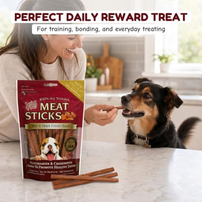 Loving Pets Gourmet Meat Sticks - Sweet Potato and Beef Recipe, Dog Treat, 5oz