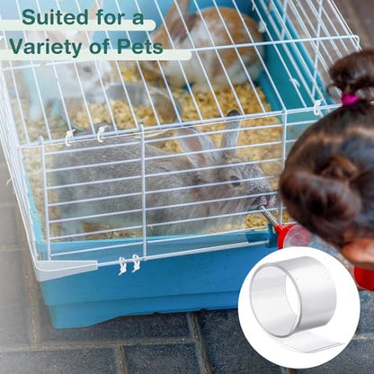 Juexica 2 Pcs 82.7 x 4.5 Inch Guinea Pig Cage Liner Clear Cuttable Critter Liner with Pre Drilled Holes Urine Guard Extra Long Liner with 100 Zip Ties for Rabbit Hamster Ferret Chinchilla