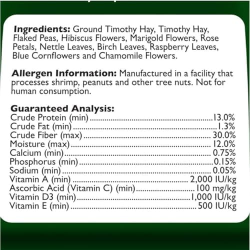 Tropical Carnival Natural Behaviors Grain-Free Rabbit Food – 4 pounds, High-Fiber Timothy Hay Blend with Natural Flowers & Herbs, Supports Digestive & Emotional Health, No Artificial Additives