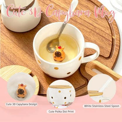 Capybara Gifts for Women Cute Coffee Mug Tea Cup Friendship Birthday Gifts