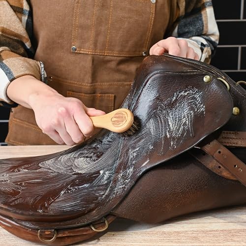 Rhino Wax - Horse Tack Kit - Includes: Saddle Soap for Leather & Conditioner - Leather Oil - Brushes - Cloth. Horse Supplies for Saddles, Bridles, Boots, Reins - Proudly Made in the USA (Not China)
