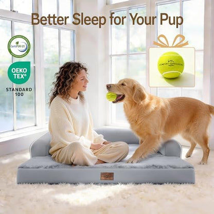 Comfort Expression Orthopedic Waterproof Jumbo Dog Bed for Giant Dogs