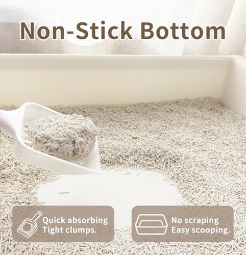 Cassava & Tofu Mixed Cat Litter - Plant-Based & Natural Ingredients, Non-Stick, Fast Clumping, 99% Dust Free for Litter Box - Scented, 22lb (5.5lbx4bags)