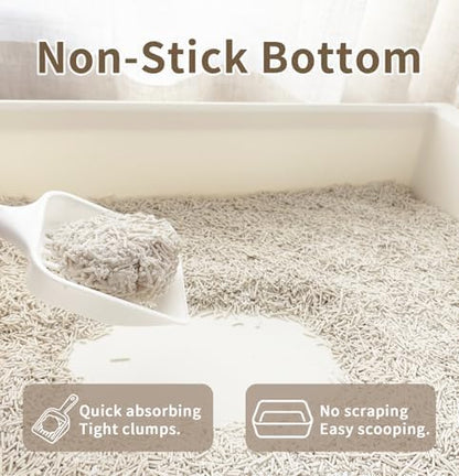 Cassava & Tofu Mixed Cat Litter - Plant-Based & Natural Ingredients, Non-Stick, Fast Clumping, 99% Dust Free for Litter Box - Scented, 22lb (5.5lbx4bags)