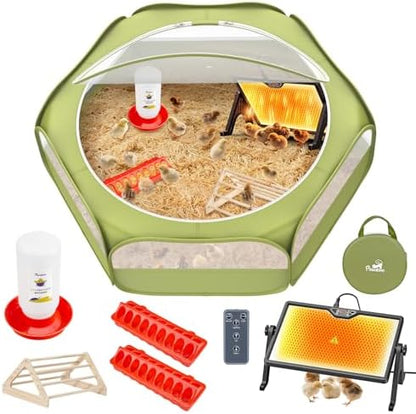 Pawaboo 6-in-1 Chicken Brooder Box for Chick Starter Kit