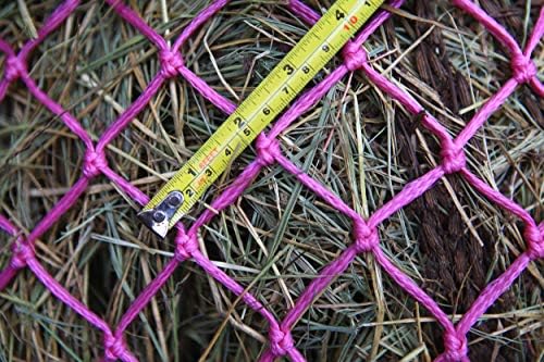 T TEKE Classic Slow hay Feeder hay nets, 40" Length with 2" Holes, Horse Supplies hay Bags for Horses, Goat Feed