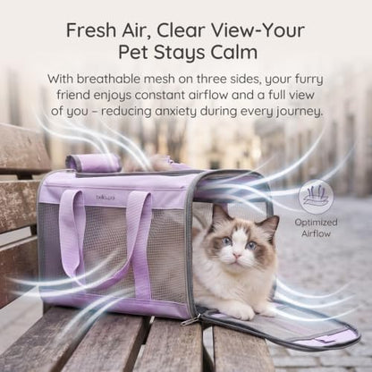 BELLA & PAL Cat Carrier Travel Bag, Airline Approved Soft-Sided Cat Carrier