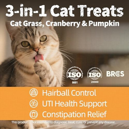 Just Try Cat Grass Treats with Cranberry & Pumpkin, 36 oz