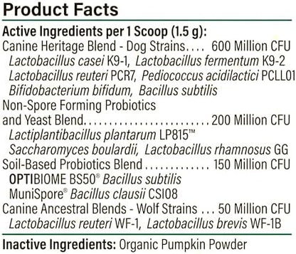 PROACTIVE PAWS Primitive Probiotics for Dogs – Species-Specific & Soil-Based Dog Probiotic Supplement for Gut Health, Digestion, Immune & Calming Support – 90 Scoops