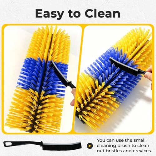 2PCS Horse Scratcher Goat Brush Post, Livestock Scratching Brushes
