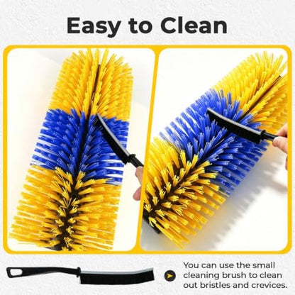 2PCS Horse Scratcher Goat Brush Post, Livestock Scratching Brushes