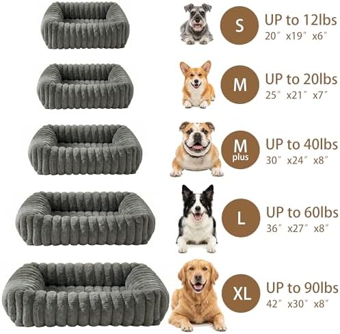Dog Beds for Small Medium Dogs, 20in Washable Fluffy Cat Puppy Bed