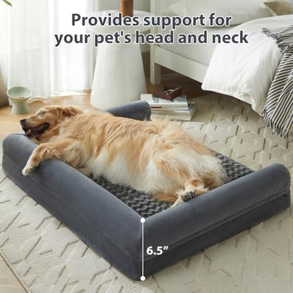 BFPETHOME Orthopedic Washable XXL Dog Bed for Senior Dog Cozy Sleep