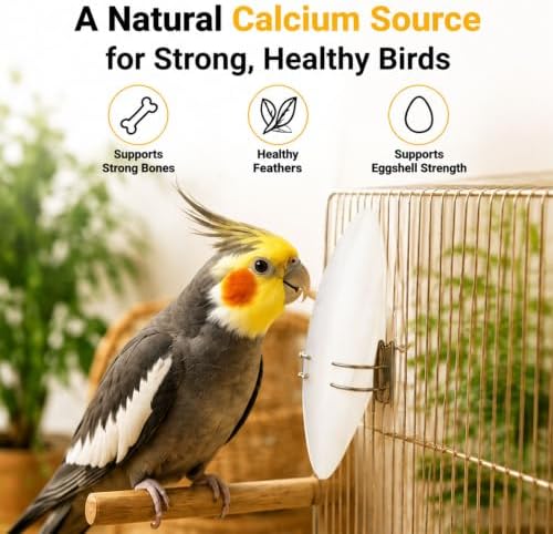 Amzey 12 Pack Cuttlebone for Birds, 4-6 Inch Natural Calcium Source for Parrots