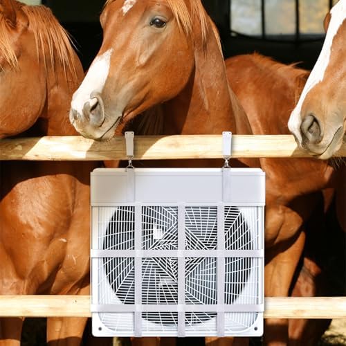 Tessco for you 1 Pcs Box Fan Holders for Horse Stall, Nylon Bag,White