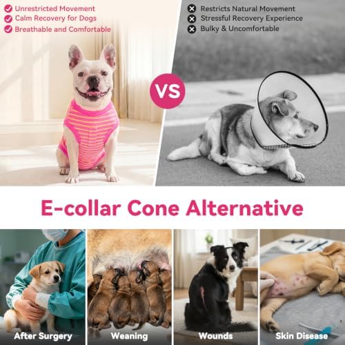 cyeollo Dog Surgery Recovery Suit, Surgical Onesie for Female & Male Dogs