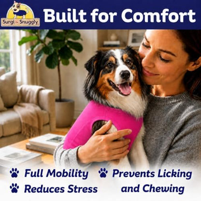 Surgi Snuggly Dog Surgery Recovery Suit, Cone Alternative, Spay/Neuter L