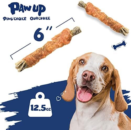 PAWUP Dog Treat Chicken Wrapped Cod Skins, Fish Chews, 12-15 Count